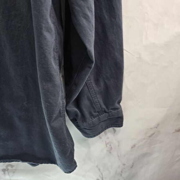 Wrangler Shirt Mens XXL Black Riggs Workwear Brushpopper Button Down Thick - Picture 4 of 10